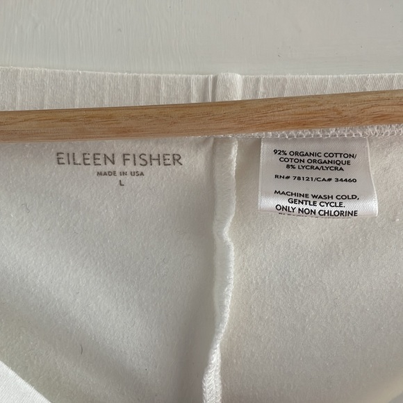 Eileen Fisher white cotton leggings - Picture 5 of 5